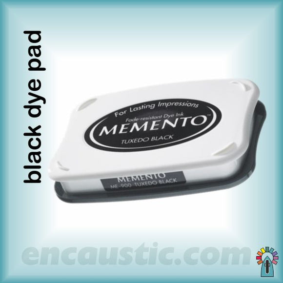 Encaustic Art: Stamp Pad black, big size 90 x 160mm (3.5