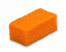 Encaustic Art: Heat resistant Sponge orange